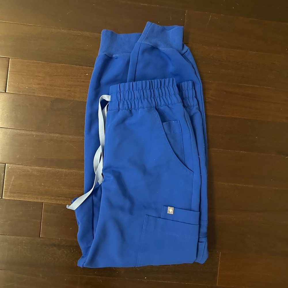 Uman relaxed jogger scrub pants, royal blue